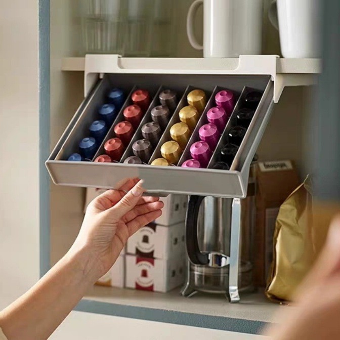 Coffee Equipment Organizer - Soporte para cápsulas de café, caja