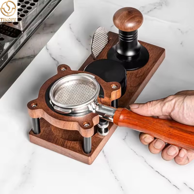 Coffee Equipment Organizer - Soporte de Madera para Tamper de