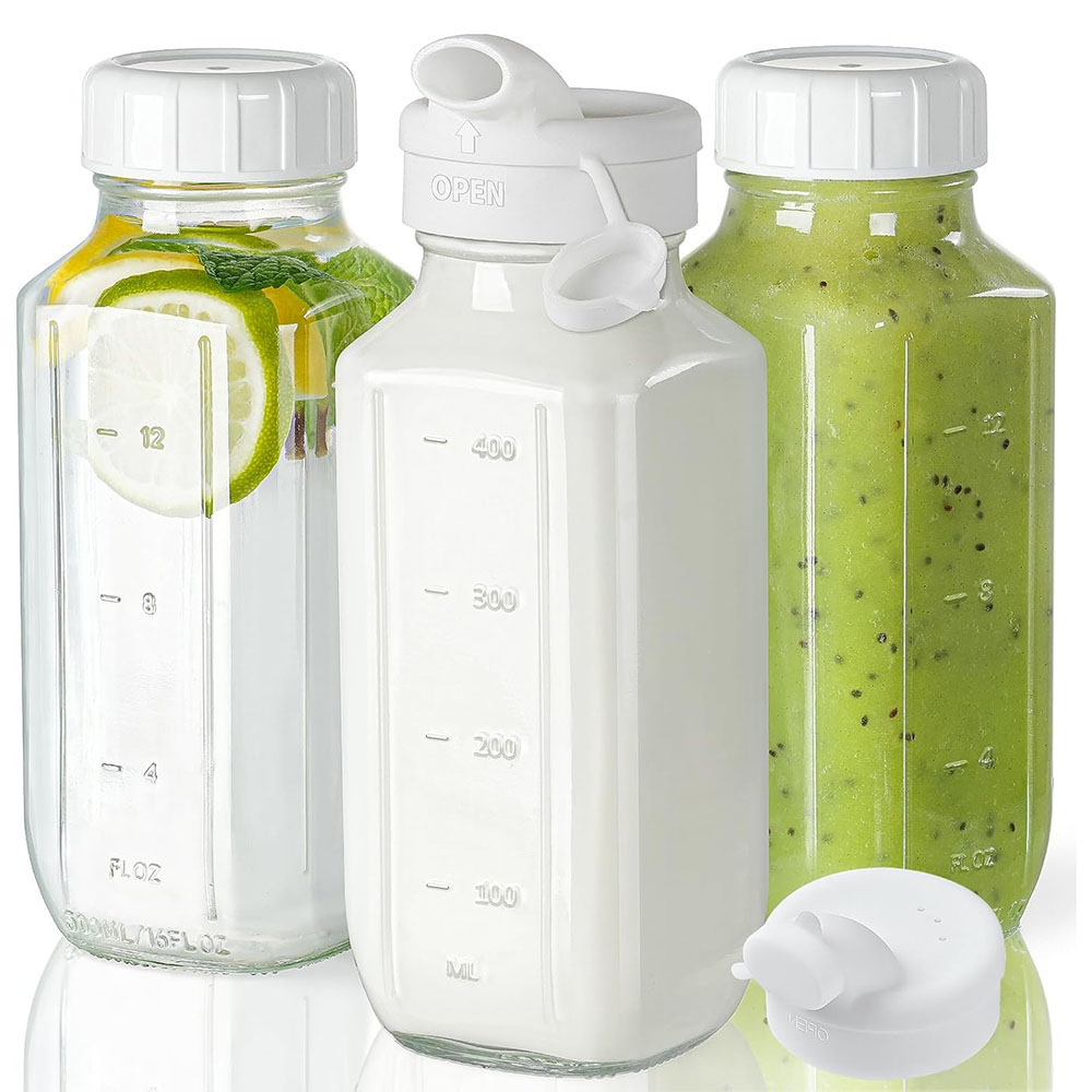 Botellas de vidrio para jugo c - Bean Hopper Lid reseña y precio