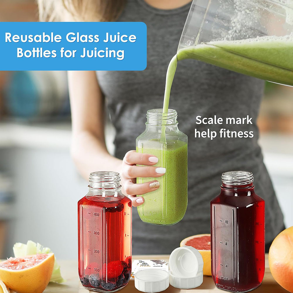 Botellas de vidrio para jugo c - Bean Hopper Lid reseña y precio